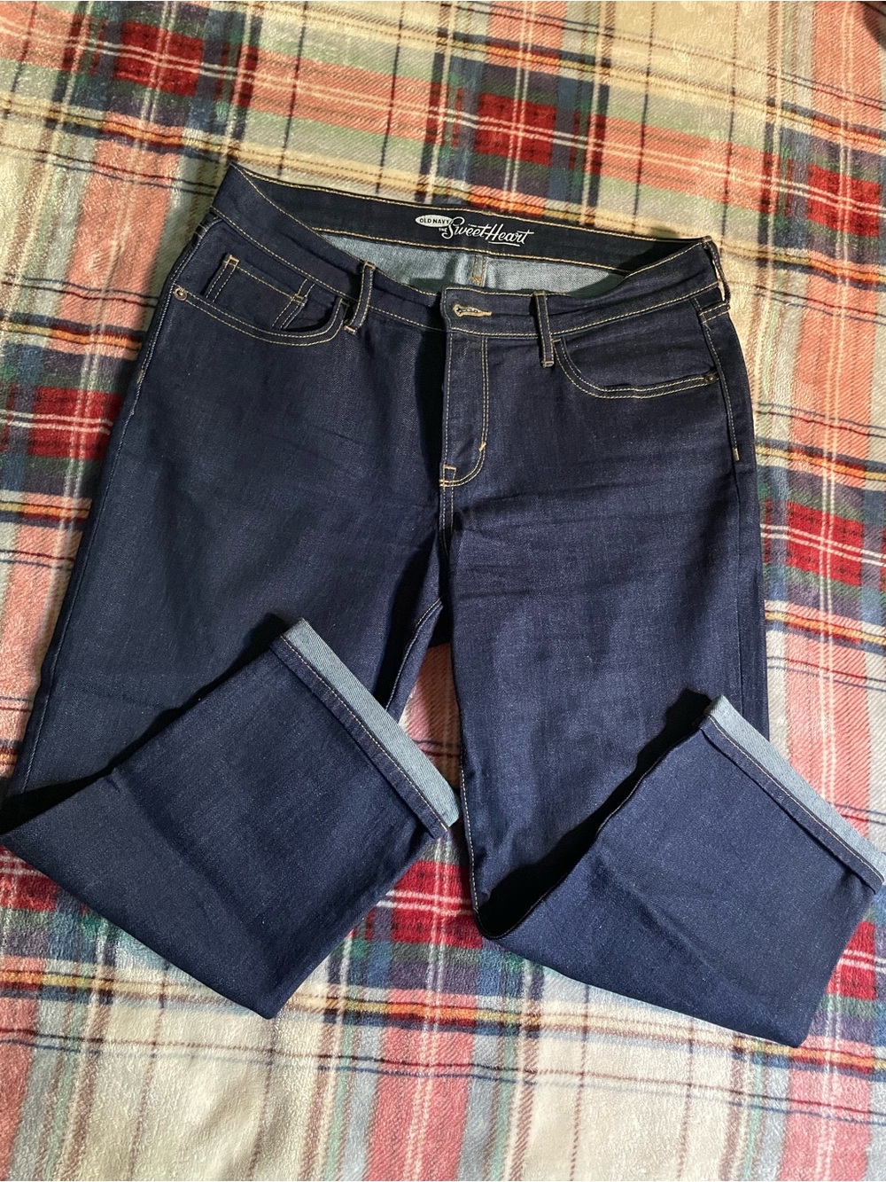 Old Navy dark rinse capri denim sz10